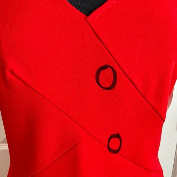 Ava Red Sheath Slip On Dress Size Medium NWT - Picture 3 of 10